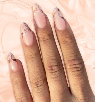 Marbled French Manicure