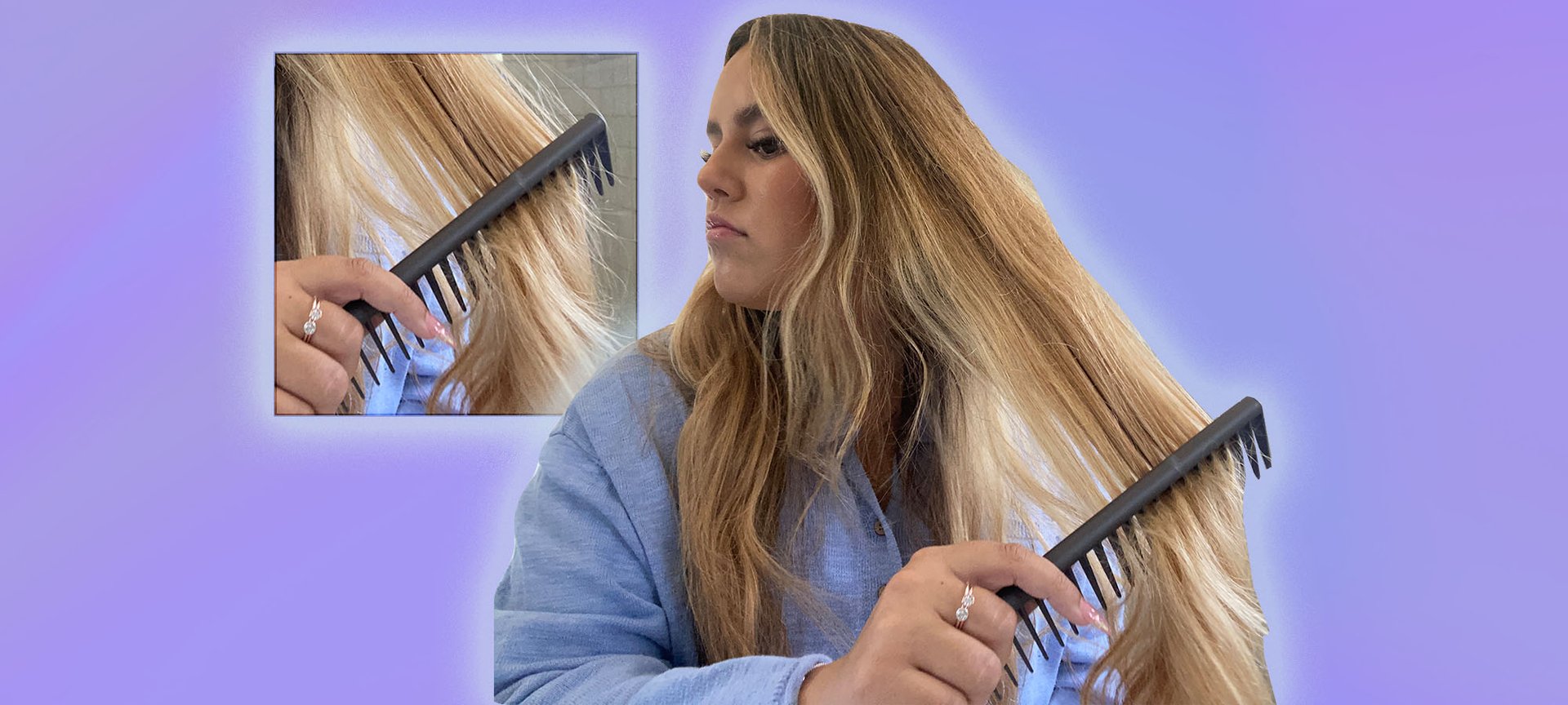 Wide tooth comb for curls hot sale