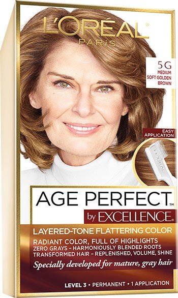 LOP Hair Color Excellence Age Perfect Medium Soft Golden Brown 5G 071249315101 Primary (1)