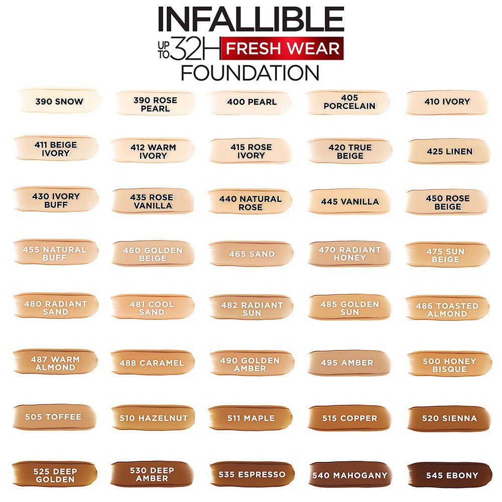 Infallible 32 Hour Lightweight Fresh Wear Longwear Foundation L Or al Infallible 32 Hour Lightweight Fresh Wear Longwear Foundation L Or al
